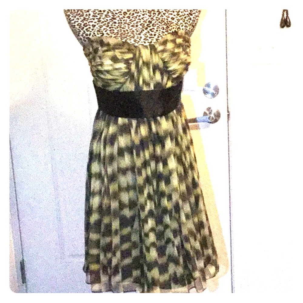 NWT Calvin Klein strapless dress 100% silk!